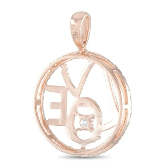 JMS always Necklaces Original LB Exclusive 14K Rose Gold 030 ct Diamond Pendant