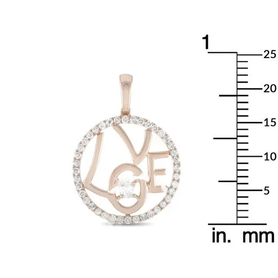 JMS always Necklaces Original LB Exclusive 14K Rose Gold 030 ct Diamond Pendant