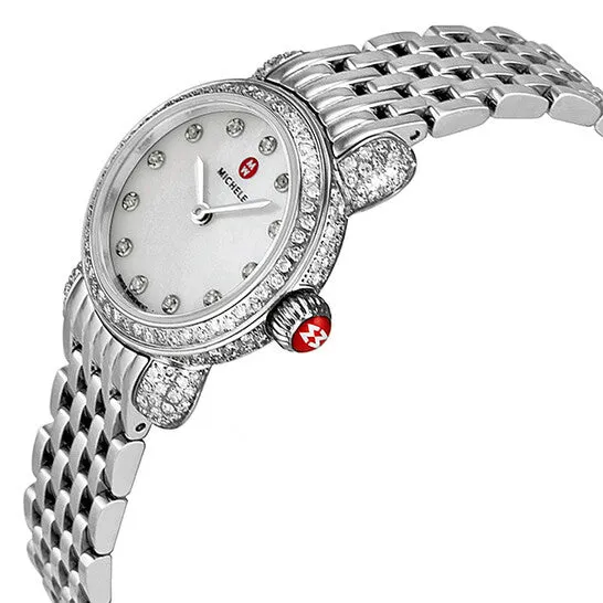 JMS always Necklaces Original Michele CSX26 Diamond Mother of Pearl Dial Stainless Steel Ladies Watch MWW03A000230