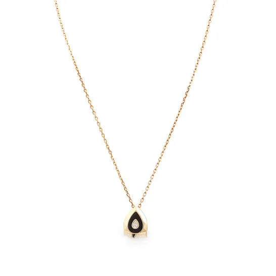 JMS always Necklaces Original Picasso And Co Ladies 18k Yellow Gold 005 Ct Pear Cut Diamond Pendant