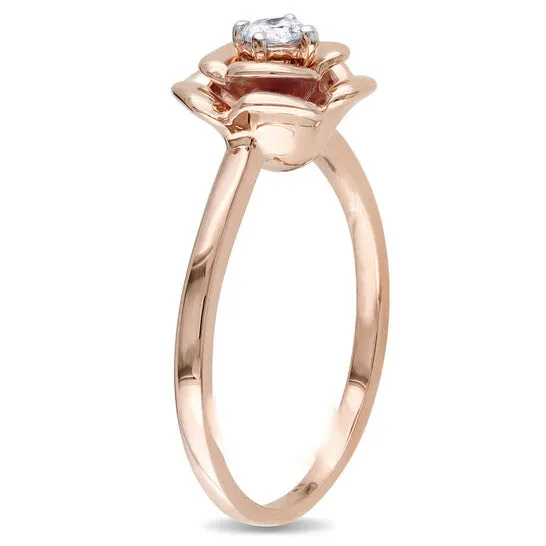JMS always Original Amour 10k Pink Gold 17 CT TDW Diamond Floral Ring Rings