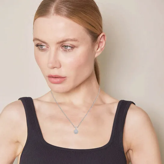 JMS always Original Brilliant Diamond 100 Carat 14K White Gold Prong Set Roundcut Solitaire LabGrown Diamond Pendant Necklace J VSSI2 Necklaces