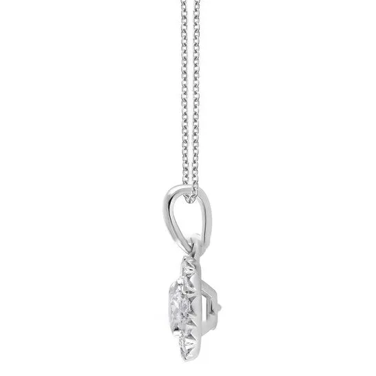JMS always Original Brilliant Diamond 100 Carat 14K White Gold Prong Set Roundcut Solitaire LabGrown Diamond Pendant Necklace J VSSI2 Necklaces