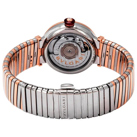 JMS always Original Bvlgari LVCEA Tubogas Mother of Pearl Diamond Dial Ladies Watch 102954 Watches