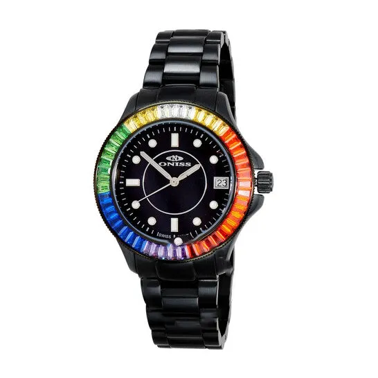 JMS always Original Oniss ON7324 BlackDial Ladies Watch ONJ7324050BKRDSC Watches