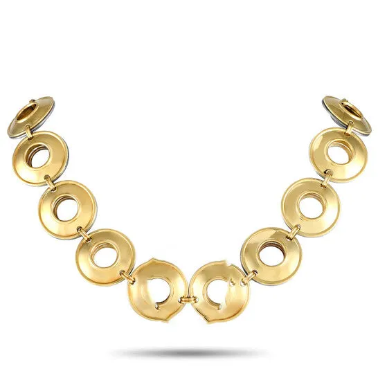 JMS always Original PreOwned Tiffany Co Paloma Picasso 18K Yellow Gold and Silver Two Sided Necklace Necklaces