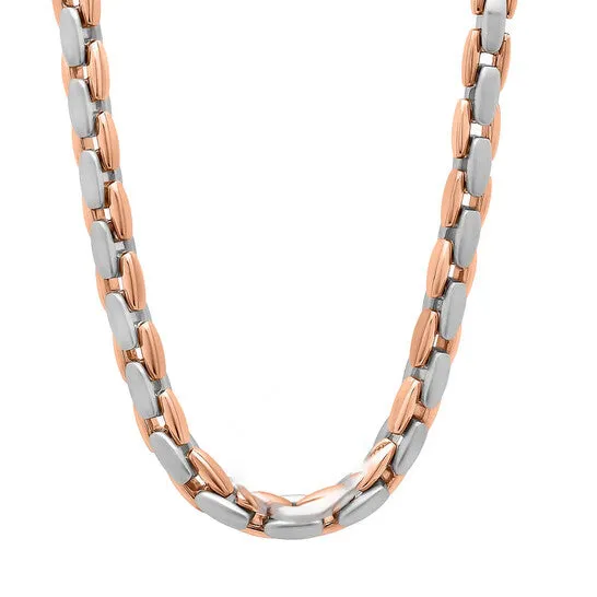 JMS always Original Robert Alton Stainless Steel with Rose Finish Link Chain Bracelets