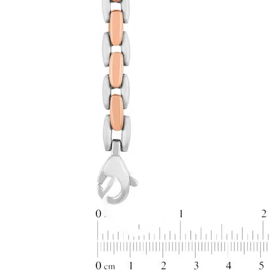 JMS always Original Robert Alton Stainless Steel with Rose Finish Link Chain Bracelets