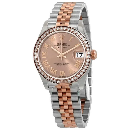JMS always Original Rolex Datejust Rose Dial Automatic Ladies Steel and Everose Gold Jubilee Watch 278381PRJ Earrings