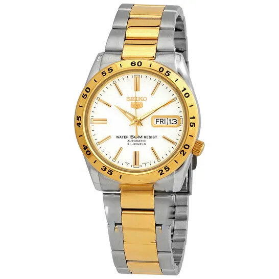 JMS always Original Seiko Automatic White Dial Twotone Ladies Watch SNKE04 Rings