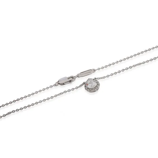 JMS always PreStyled Sets Original PreOwned Tiffany Co Soleste Diamond Halo Pendant in 18k White Gold D VVS1 053CTW