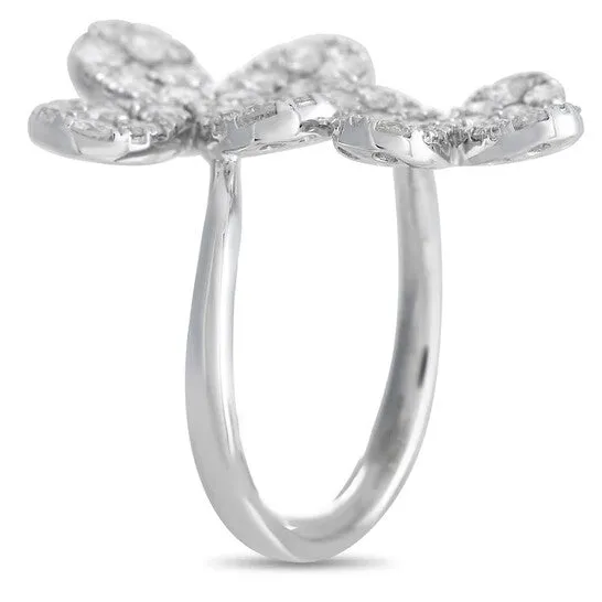 JMS always Rings Original LB Exclusive 18K White Gold 165 ct Diamond Open Wrap Ring