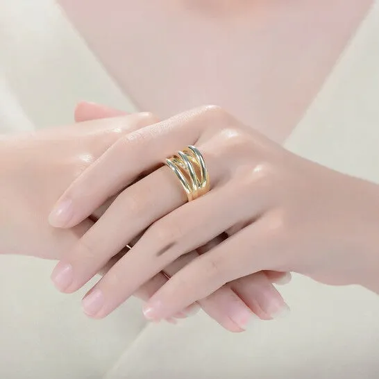 JMS always Rings Original Rachel Glauber Gold Plated Modern Ring