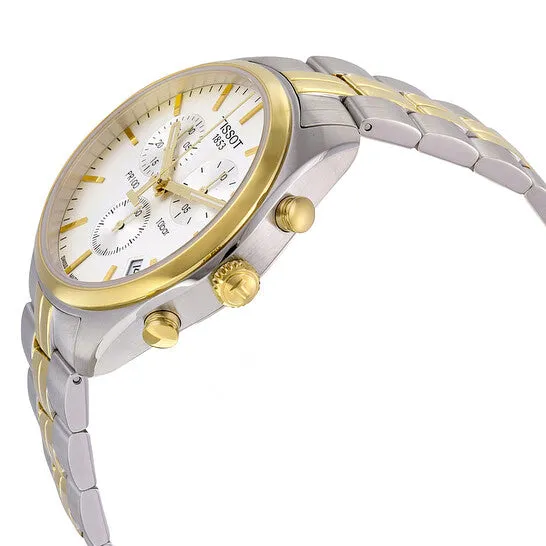JMS always Rings Original Tissot PR100 Chronograph White Dial Twotone Mens Watch T1014172203100