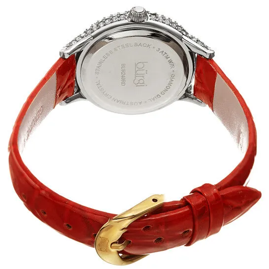 JMS always Watches Original Burgi Quartz Diamond White Dial Ladies Watch BUR249RD