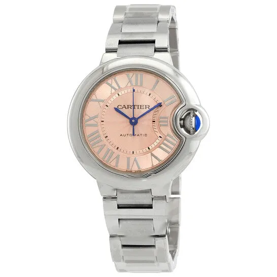 JMS always Watches Original Cartier Ballon Bleu Automatic Pink Dial Unisex Watch WSBB0046