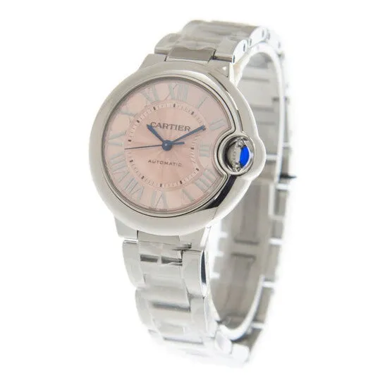 JMS always Watches Original Cartier Ballon Bleu Automatic Pink Dial Unisex Watch WSBB0046