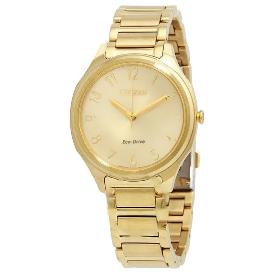 JMS always Watches Original Citizen Drive EcoDrive Champagne Dial Ladies Watch EM075254P