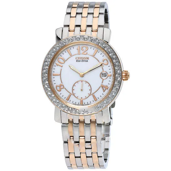 JMS always Watches Original Citizen EcoDrive White Dial Ladies Watch EV101658A