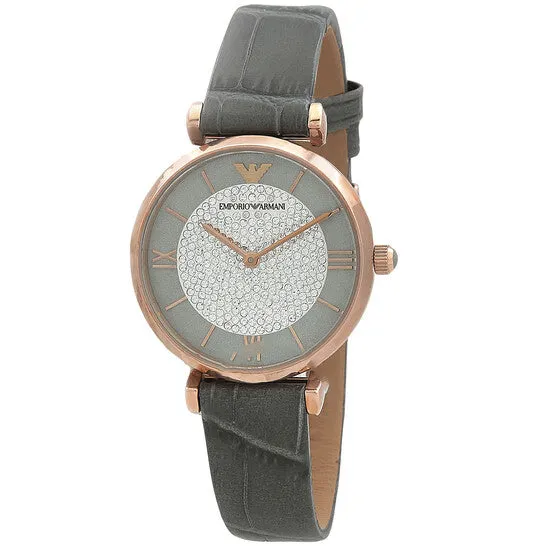 JMS always Watches Original Emporio Armani Quartz TwoHand Gray Dial Ladies Watch AR11502