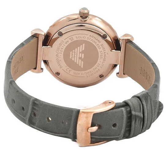 JMS always Watches Original Emporio Armani Quartz TwoHand Gray Dial Ladies Watch AR11502