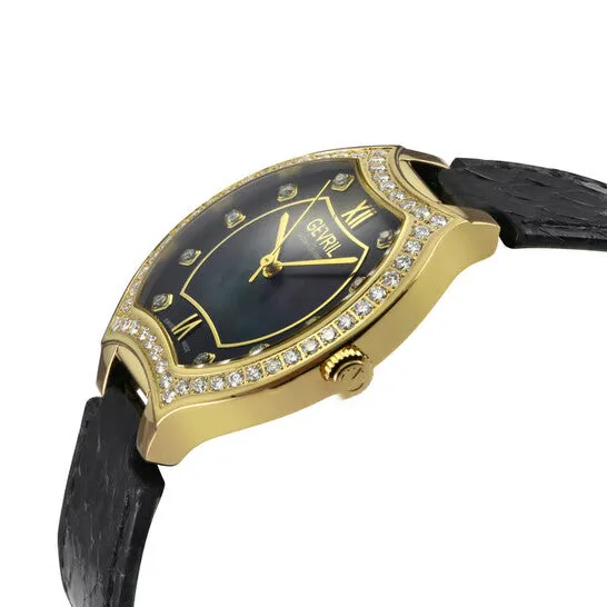 JMS always Watches Original Gevril Lugano Diamond Mother of Pearl Dial Ladies Watch 11227