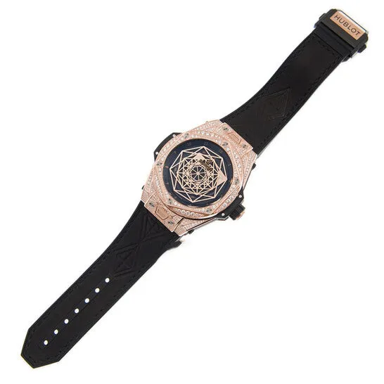 JMS always Watches Original Hublot Big Bang Sang Bleu Automatic Diamond Black Dial Watch 415OX1118VR1704MXM17