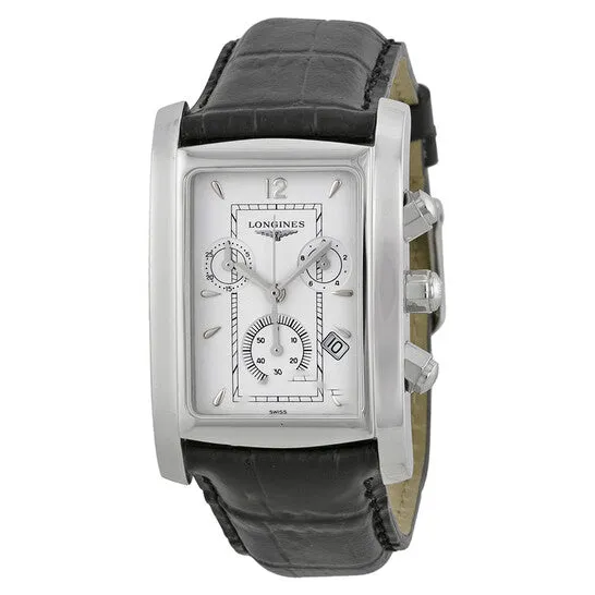 JMS always Watches Original Longines DolceVita Chronograph White Dial Leather Mens Watch L56804162