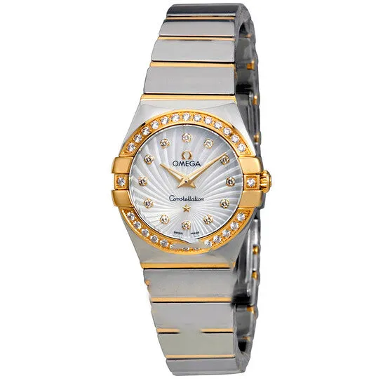 JMS always Watches Original Omega Constellation Mother of Pearl Diamond Dial Ladies Watch 12325246055008
