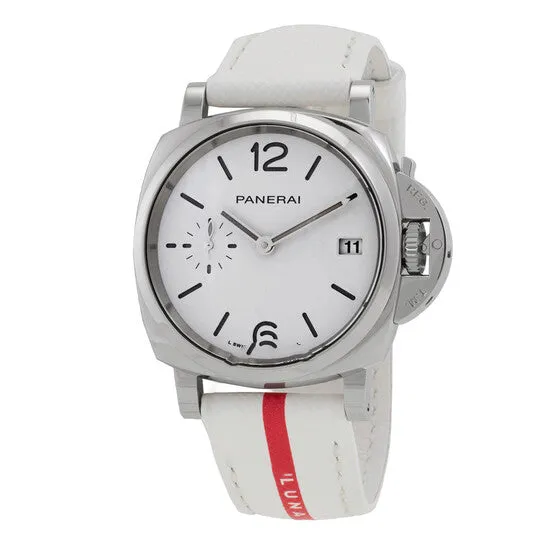 JMS always Watches Original Panerai Luminor Due Luna Rossa Automatic White Dial Watch PAM01306