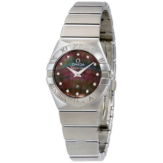 JMS always Watches Original Preowned Omega Constellation Diamond Tahiti Mother of Pearl Dial Ladies Watch 12310246057003