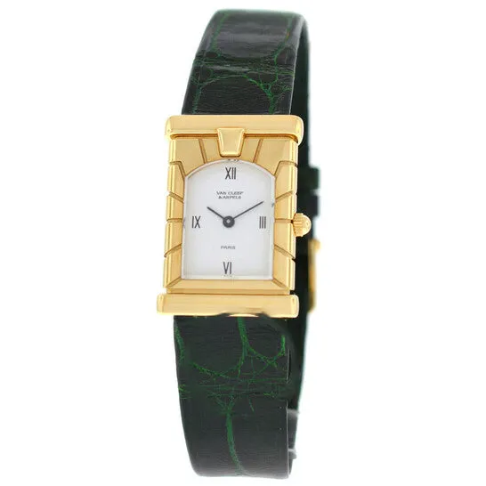 JMS always Watches Original Preowned Van Cleef Arpels Paris Quartz White Dial Ladies Watch 122363