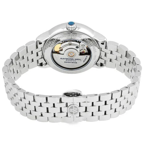JMS always Watches Original Raymond Weil Maestro Automatic Diamond White Mother of Pearl Dial Ladies Watch 2139ST00965