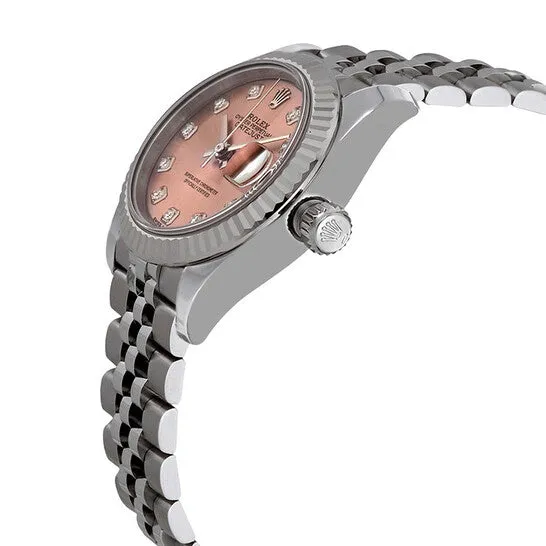 JMS always Watches Original Rolex Lady Datejust Automatic Pink Diamond Dial Ladies Jubilee Watch 279174PDJ