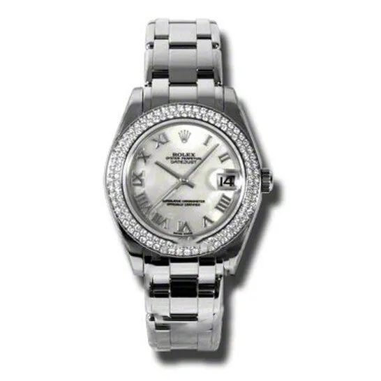 JMS always Watches Original Rolex LadyDatejust Pearlmaster Mother Of Pearl Dial 18K White Gold Automatic Ladies Watch 81339MRPM