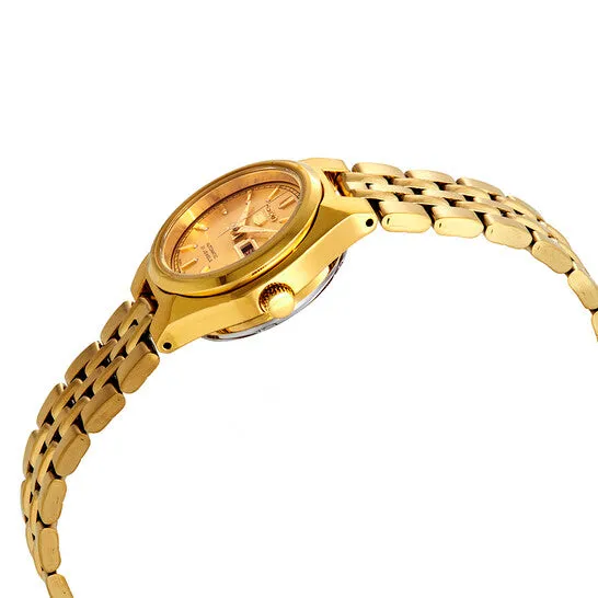 JMS always Watches Original Seiko Series 5 Automatic Gold Dial Ladies Watch SYMA04