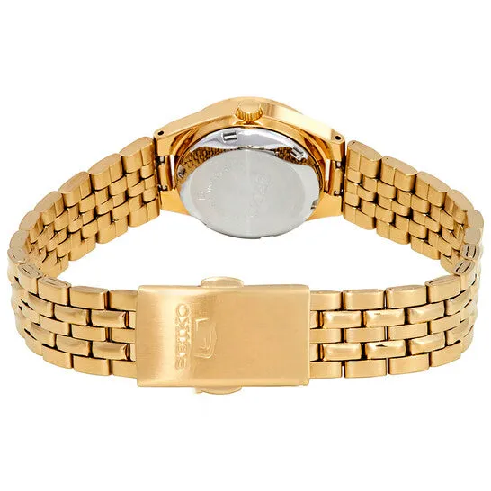 JMS always Watches Original Seiko Series 5 Automatic Gold Dial Ladies Watch SYMA04