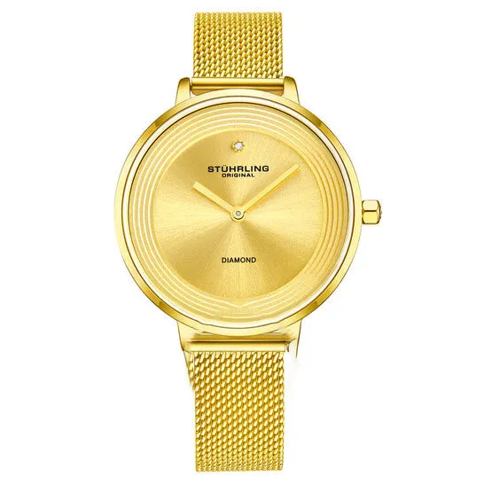 JMS always Watches Original Stuhrling Original Symphony Quartz Gold Dial Ladies Watch M16841