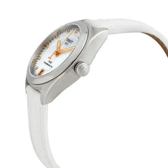 JMS always Watches Original Tissot PR 100 Automatic Diamond White Mother of Pearl Dial Ladies Watch T1012071611601