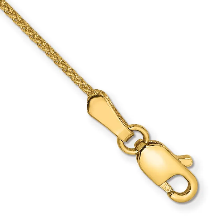 MDS 14K Yellow Gold 7 inch 105mm Diamondcut Spiga with Lobster Clasp Bracelet Bracelets