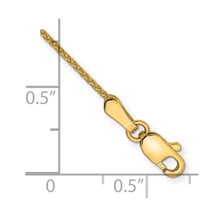 MDS 14K Yellow Gold 7 inch 105mm Diamondcut Spiga with Lobster Clasp Bracelet Bracelets