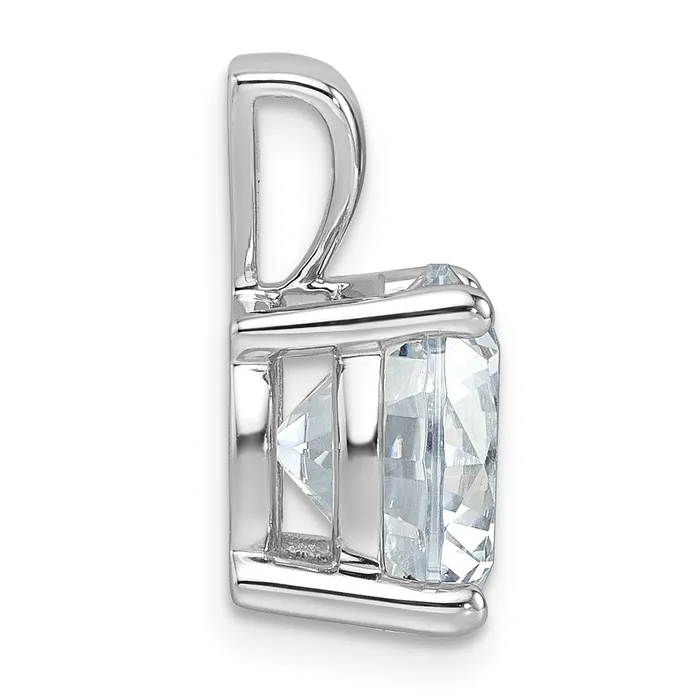 Necklaces 14k White Gold 5 Ct Certified Lab Grown Diamond VSSI G Round Four Prong Pendant Goldia