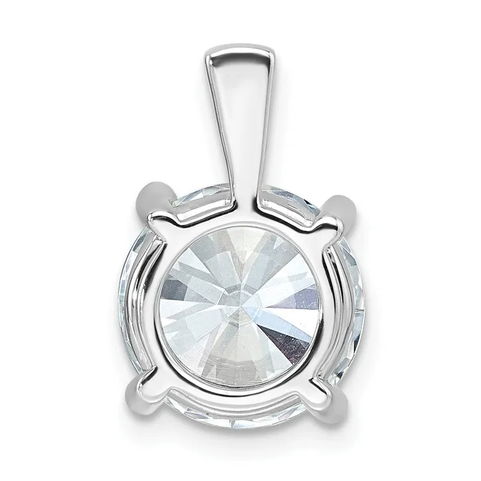 Necklaces 14k White Gold 5 Ct Certified Lab Grown Diamond VSSI G Round Four Prong Pendant Goldia