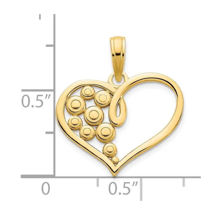 Necklaces 14k Yellow Gold Fancy Heart Pendant Goldia