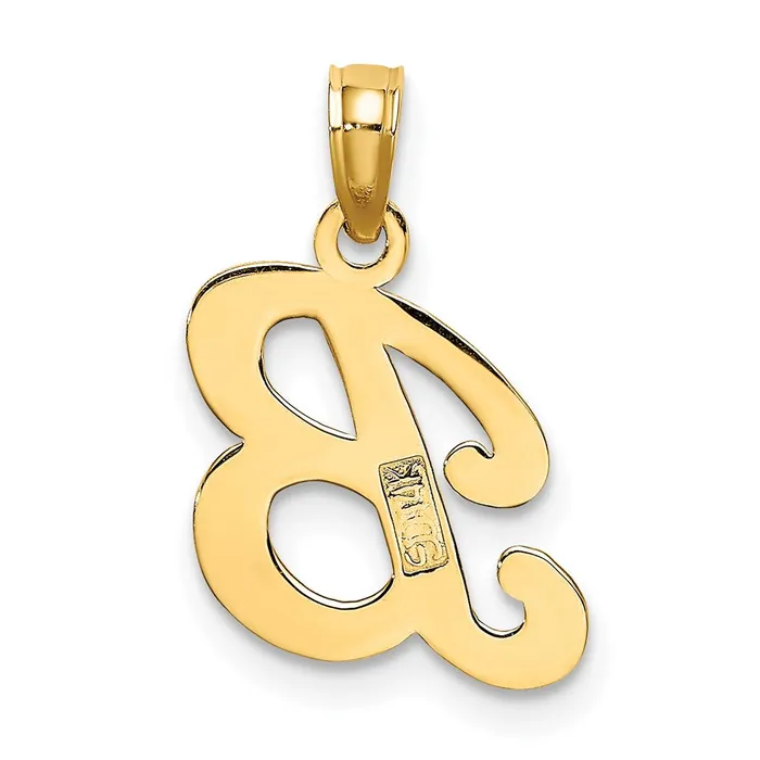 Necklaces 14k Yellow GoldY Script Letter B Initial Pendant Goldia