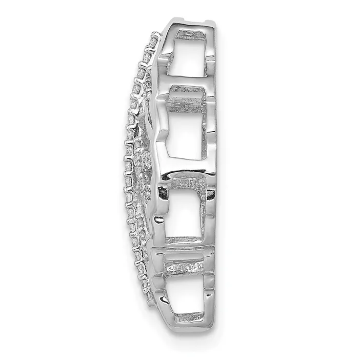 Necklaces Goldia 14k White Gold 16ct Real Diamond Leaf Chain Slide