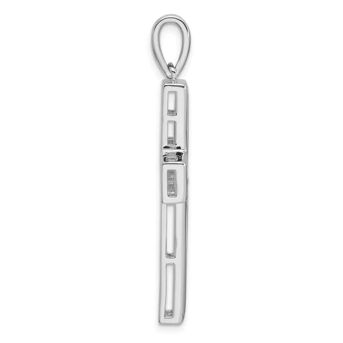 Necklaces Goldia 14k White Gold 1 Ct Lab Grown Diamond VSSI G Double Cross Pendant
