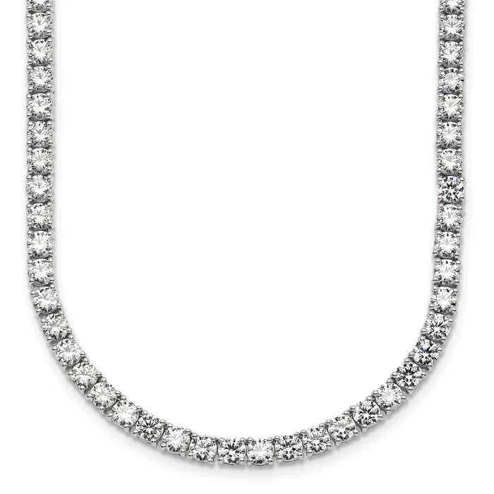 Necklaces Goldia 14k White Gold 26 15 Ct Lab Grown Diamond VSSI G Round 20 inch Straight Tennis Necklace