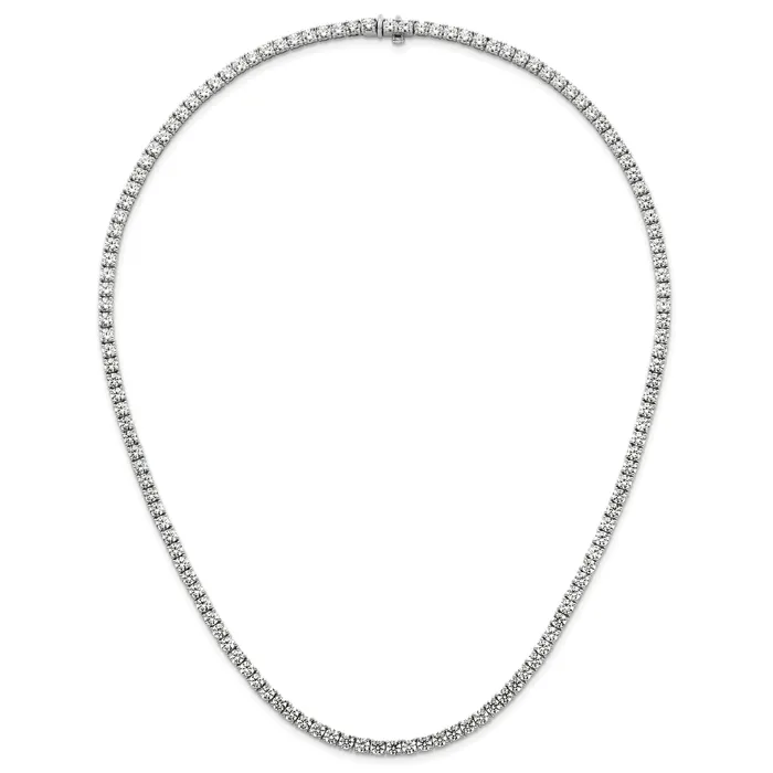 Necklaces Goldia 14k White Gold 26 15 Ct Lab Grown Diamond VSSI G Round 20 inch Straight Tennis Necklace
