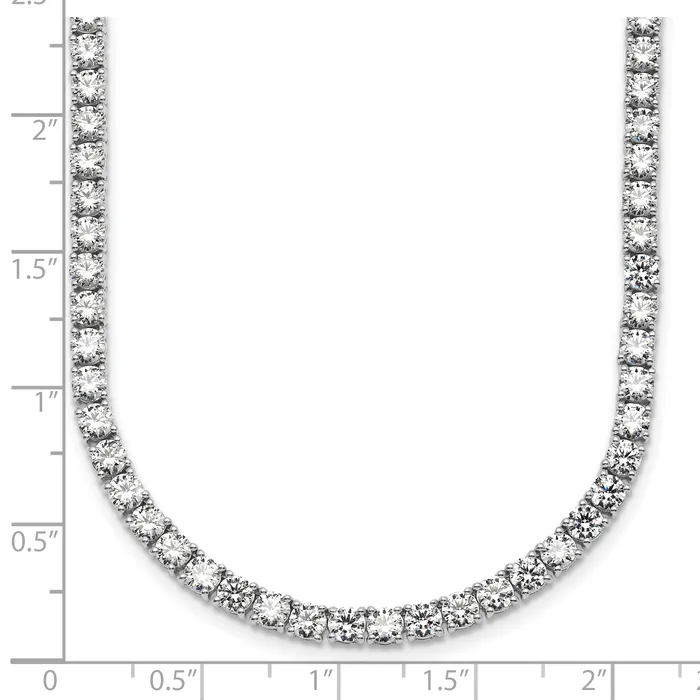 Necklaces Goldia 14k White Gold 26 15 Ct Lab Grown Diamond VSSI G Round 20 inch Straight Tennis Necklace